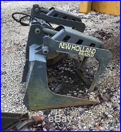 New Holland Grapple Debris Bucket for skid steer