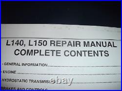 New Holland L140 L150 Skid Steer Loader Service Shop Repair Manual Book