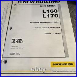 New Holland L160, L170 Skid Steer Loader Service Manual Repair Shop Book