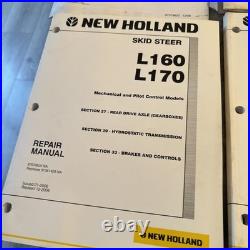 New Holland L160, L170 Skid Steer Loader Service Manual Repair Shop Book