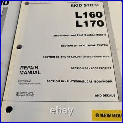 New Holland L160, L170 Skid Steer Loader Service Manual Repair Shop Book