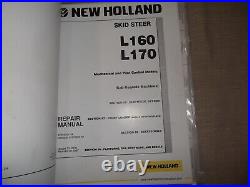 New Holland L160 L170 Skid Steer Loader Service Shop Repair & Parts Book Manual