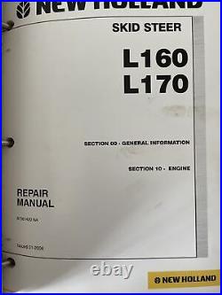 New Holland L160 L170 Skid Steer Loader Shop Service Repair Manual Book OEM