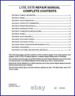 New Holland L175 C175 Skid Steer And Compact Tractor Cab Upgrade Service Manual