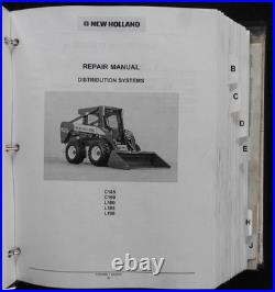 New Holland L180 L185 L190 C185 C190 Skid Steer Loader Tractor Service Manuals