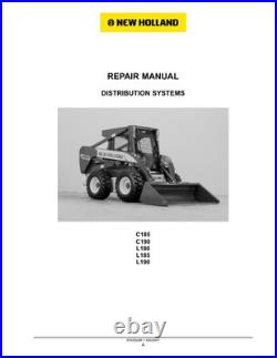 New Holland L180, L185, L190, C185, C190 Skid Steer Track Loader Service Manual