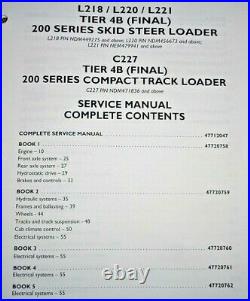 New Holland L218 L220 L221 C227 Tier 4B Skid & Track Loader Service Manual NOS