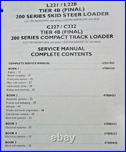 New Holland L221/228 C227/232 4B Skid & Track Loader Service Manual NOS OEM 5/15