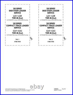 New Holland L221, L228, C227, C232 Tier 4B Skid Steer Track Loader Service Manual