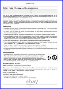 New Holland L221, L228, C227, C232 Tier 4B Stage 4 Skid Steer Loader Service Manual