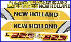 New Holland L223 Skid Steer Loader Decals / Stickers (Compatible Complete Set)