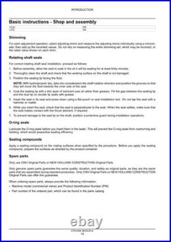 New Holland L230, C238 Tier 4A Skid Steer Compact Track Loader Service Manual