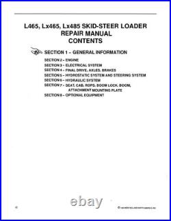 New Holland L250, L255 Skid Steer Loader Service Manual Repair Shop Book