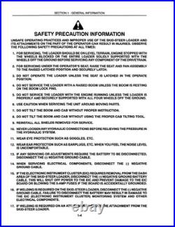 New Holland L250, L255 Skid Steer Loader Service Manual Repair Shop Book