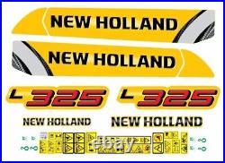 New Holland L325 Skid Steer Loader Decals / Stickers Compatible Complete Set