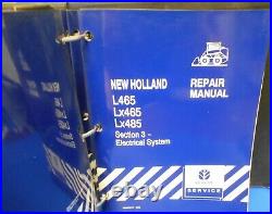 New Holland L465 LX465 LX485 SKID STEER LOADER SERVICE REPAIR SHOP MANUAL 8 BOOK