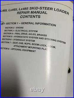 New Holland L465, LX465, LX485 Skid Steer Service Manual Set Original