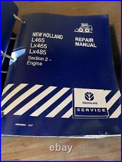 New Holland L465 LX465 LX485 Skid Steer Service Repair Manual Set