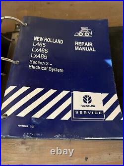 New Holland L465 LX465 LX485 Skid Steer Service Repair Manual Set