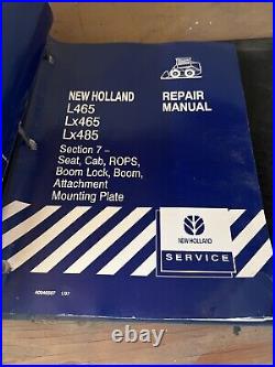 New Holland L465 LX465 LX485 Skid Steer Service Repair Manual Set