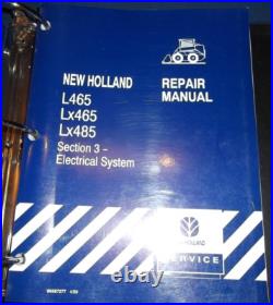 New Holland L465 Lx465 Lx485 Skid Steer Loader Service Shop Repair Manual Book