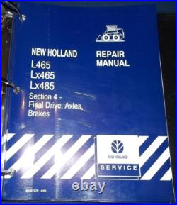 New Holland L465 Lx465 Lx485 Skid Steer Loader Service Shop Repair Manual Book