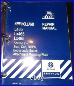 New Holland L465 Lx465 Lx485 Skid Steer Loader Service Shop Repair Manual Book