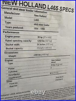 New Holland L465 Skid Steer