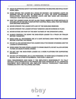 New Holland L565, Lx565, Lx665 Skid Steer Loader Service Manual Repair Shop Book