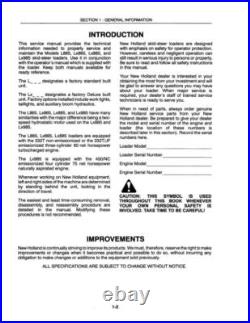 New Holland L865, Lx865, Lx885, Lx985 Skid Steer Loader Service Manual Repair Shop
