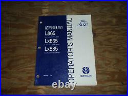 New Holland L865 Lx865 Lx885 Skid Steer Loader Owner Operator Maintenance Manual