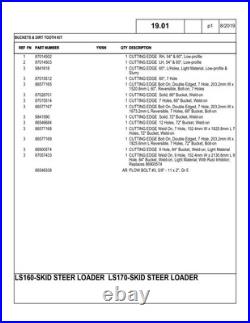 New Holland LS160, LS170 Compact Track Skid Steer Loader Parts Catalog Manual
