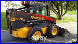 New Holland LS180. B Skid Steer Loader 2 Speed CAB & HEAT, 63HP New Tires, 9078Hr