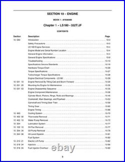 New Holland LS180, LS190 Skid Steer Loader Service Manual Repair Shop Book