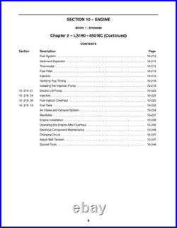New Holland LS180, LS190 Skid Steer Loader Service Manual Repair Shop Book