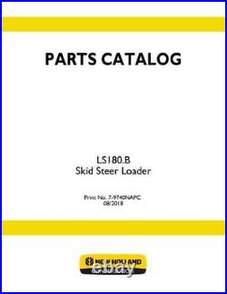 New Holland Ls180. B Skid Steer Parts Catalog