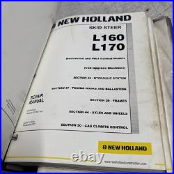 New Holland Skid Steer Loader L160 L170 Repair Service Manual Binder