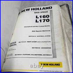 New Holland Skid Steer Loader L160 L170 Repair Service Manual Binder