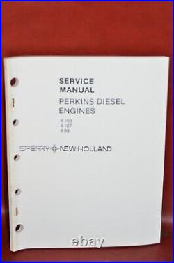 New Holland Skid Steer Perkins Diesel Engine 4.108 Service Shop Repair Manual