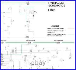 New Holland Skid Steer Track Loader LX665 Hydraulic Schematic Manual Diagram