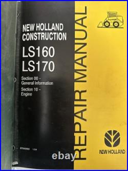 Oem Repair Manual New Holland Skid Steer Ls160, Ls170 86607928