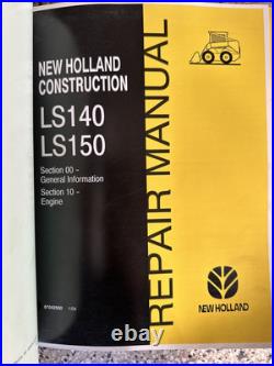 Oem Repair Manual New Holland Skid Steer Ls160, Ls170 86607928