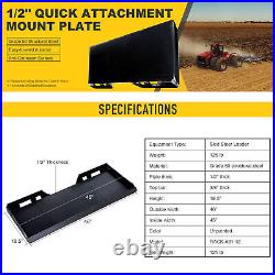 PRENEEX 1/2 Quick-Tach Attachment Mount Plate Trailer Adapter Skid Steer Loader