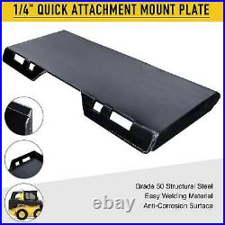 Quick Attachment Mount Plate Grade 50 Steel for Kubota Bobcat Skid Steer 1/4