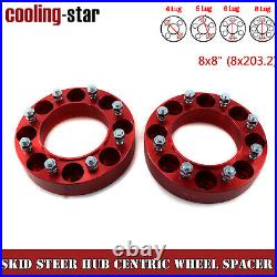 Set of 2 Skid Steer Wheel Spacers 2-8 Lug Bobcat Case John Deere New Holland