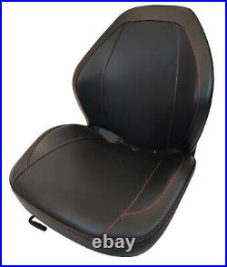Skid Steer Black Seat with Slides Bobcat Case Ford Gehl John Deere New Holland