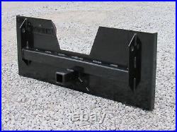 Skid Steer Trailer Receiver Mount Plate Hitch Attachment Fits Bobcat Case Kubota