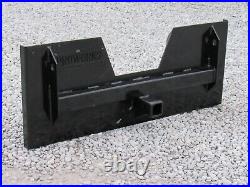 Skid Steer Trailer Receiver Mount Plate Hitch Attachment Fits Bobcat Case Kubota