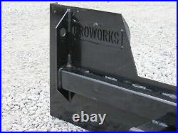 Skid Steer Trailer Receiver Mount Plate Hitch Attachment Fits Bobcat Case Kubota