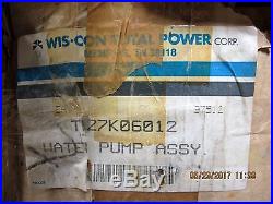 TM27K-601 / TM27K6012 Continental Wisconsin NEW OEM WATER PUMP WithO Pulley D3S3